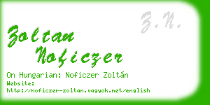 zoltan noficzer business card
